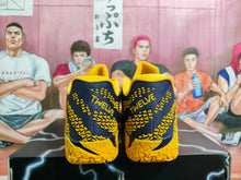 Nike Purple and Yellow Basketball Sneakers
