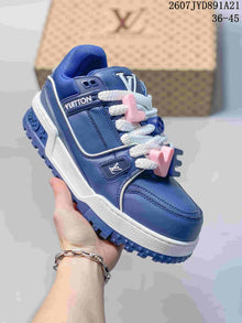 Louis Vuitton Trainer Maxi Blue Low-Top Sneakers 2607JYD891A21