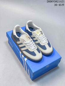adidas Samba Low-Top Sneakers in Blue and White
