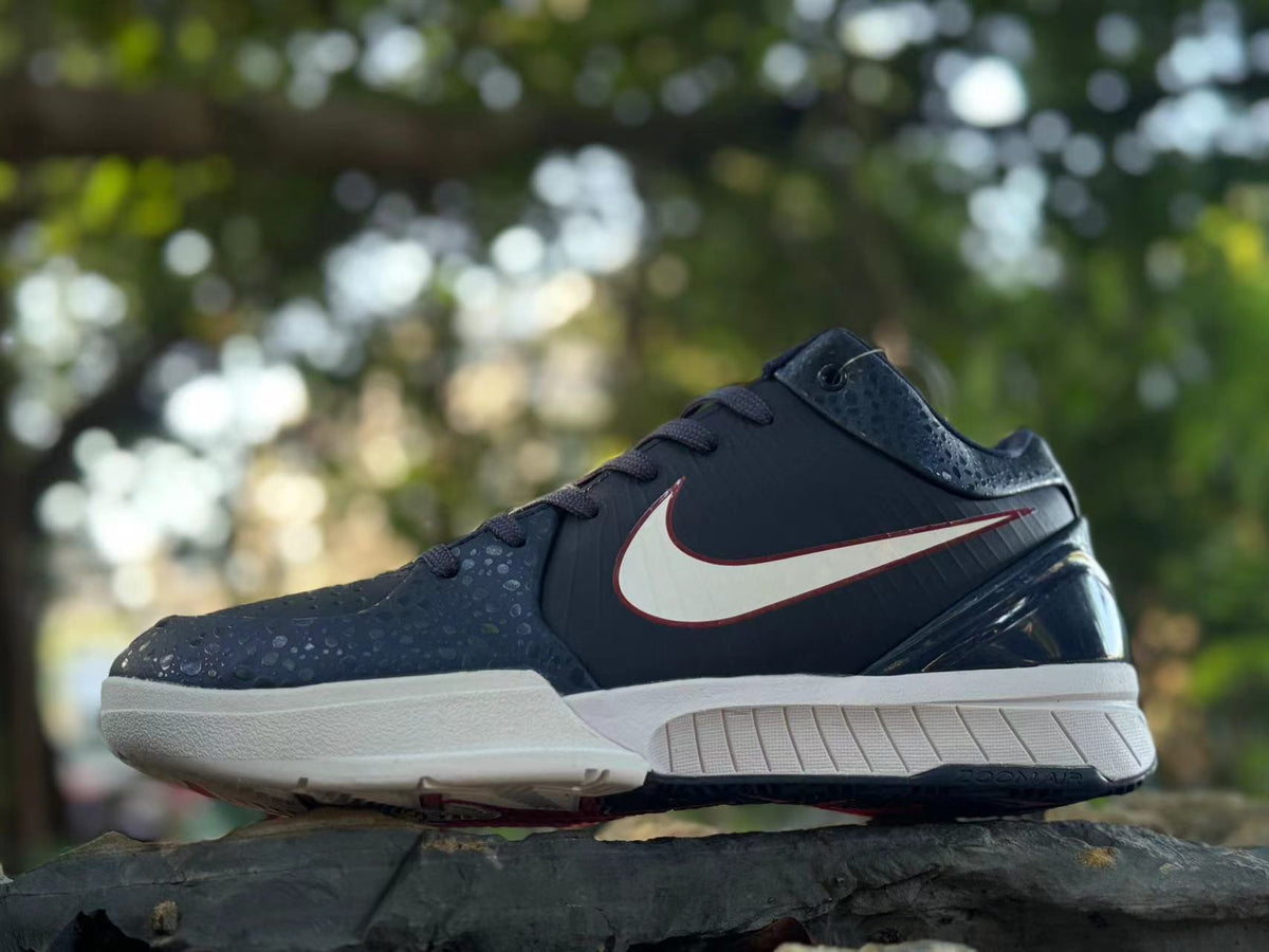 Nike Kobe 4 Basketball Shoes, Navy White Red Paris Colorway