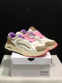 Off-White Low-Top Casual Sneakers White Beige Pink Purple