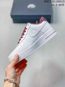 Nike Air Force 1 '07 Low White Burgundy Sneakers