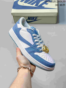Air Jordan 1 Low Blue and White Sneakers CZ0790-005