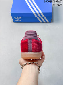 adidas Samba Low-Top Sneakers, Red and Mauve