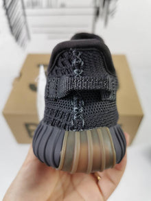 Yeezy 350 V2 Kids Sneakers Black Gum Sole