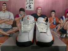 Jordan 13 Retro Basketball Sneakers White and Orange
