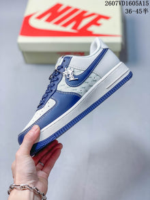 Nike Air Force 1 Blue White Stüssy-Style Sneakers 2607VD1605A15