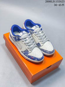 Nike SB Dunk Low Style Sneaker, Cream and Blue FC1688-206