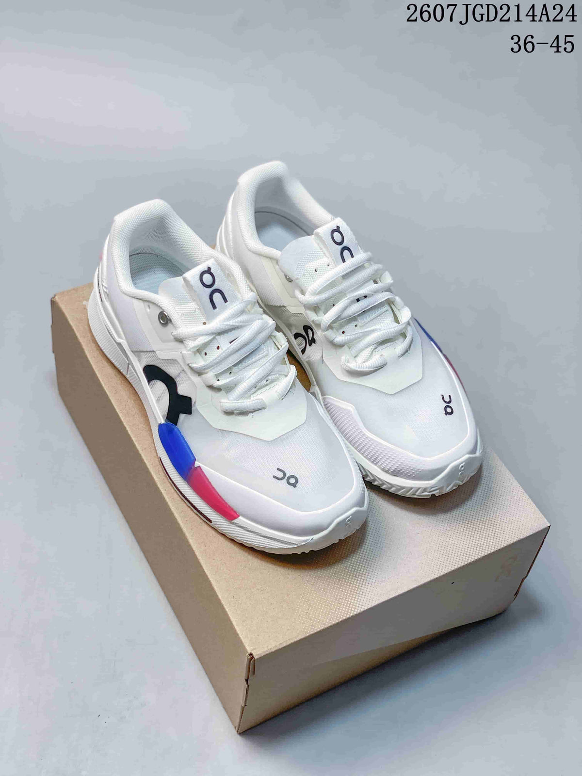 On THE ROGER Pro 2 Tennis Shoes White Blue Pink 2607TGD214A24