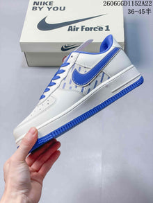 Nike Air Force 1 Low White and Blue Sneakers