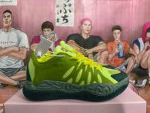 Green Basketball Sneakers with Yellow Accents