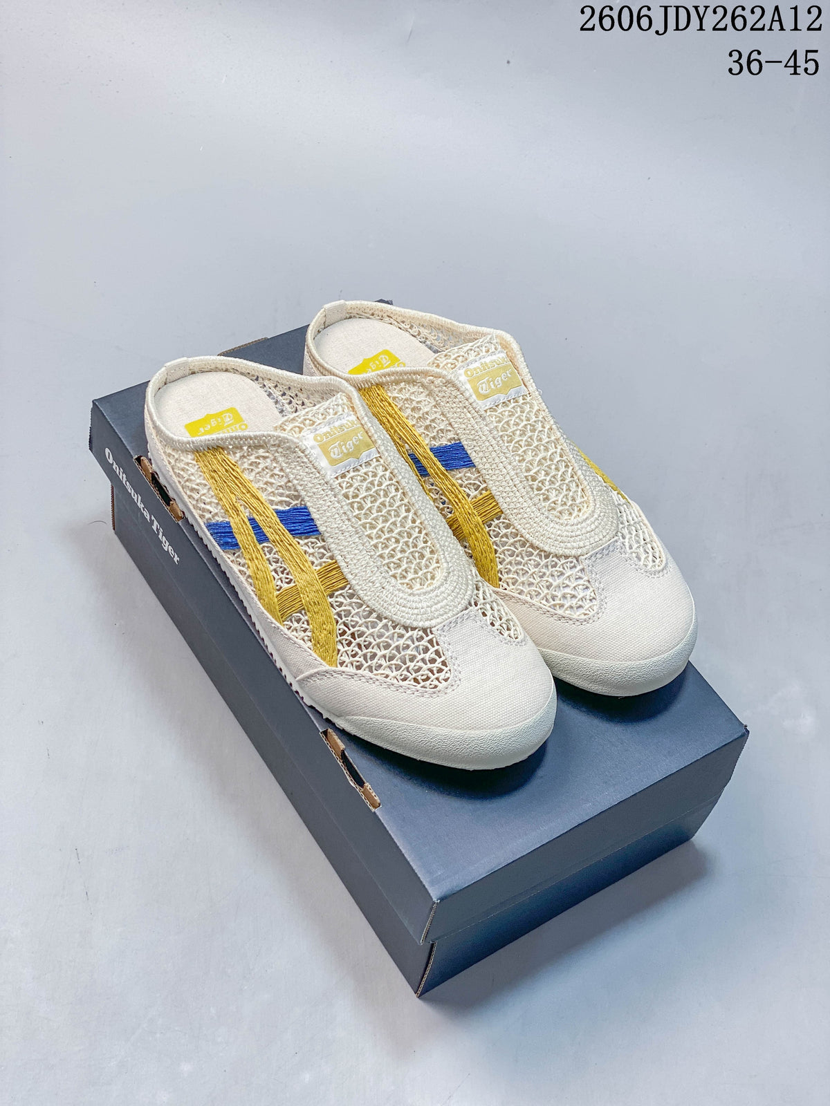 Onitsuka Tiger Mexico 66 Sabot Slip-On Shoes Beige Yellow