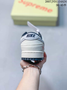 Nike SB Dunk Low Supreme White Light Blue Sneakers