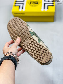 Onitsuka Tiger Mexico 66 Low-Top Sneakers in Cream and Green