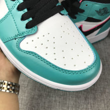 Jordan 1 Mid South Coast Teal White Sneakers 852542-306