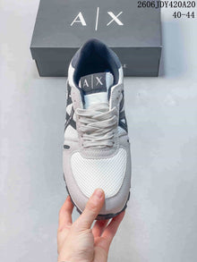 Armani Exchange TREND White and Navy Mesh Sneakers 06JDY420A20