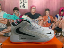 Nike Basketball Shoes in White, Gray and Orange