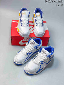 Nike Flight Legacy Mid-Top Sneakers, White and Blue