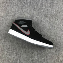 Air Jordan 1 Mid Black Grey Red 554724-060 Sneakers