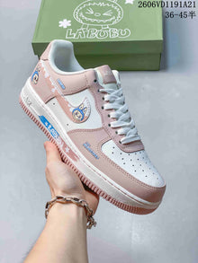 Nike Air Force 1 Low ’07 x LABUBU Sneakers, Pink and White