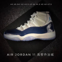 Jordan 11 Georgetown Navy High-Top Sneakers