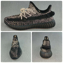 Yeezy 350 V2 Black Reflective-Style Sneakers