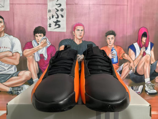 Black and Orange Sneakers