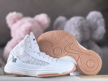 Nike HD2012 Kids Basketball Shoes, White and Gum