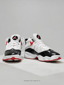 Jordan 6–7 White Black Red High-Top Sneakers