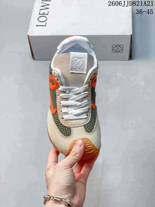 Loewe Flow Runner Sneakers in Beige, Olive and Orange