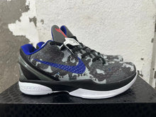 Nike Kobe 6 Protro Basketball Shoes, Gray Camo and Blue