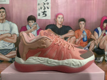 Magenta Low-Top Sneakers with Textured Sole