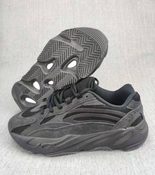 700 V2 Sneakers in Charcoal Black and Gray