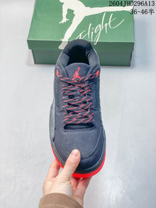 Jordan Low-Top Sneakers in Navy, Gray and Red