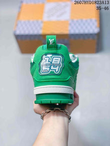 Louis Vuitton Trainer Sneakers Green 2607HYD1823A13