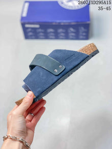 Birkenstock Boston Suede Sandals Blue 2607JXD295A15