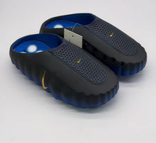 Nike Slides Black and Royal Blue