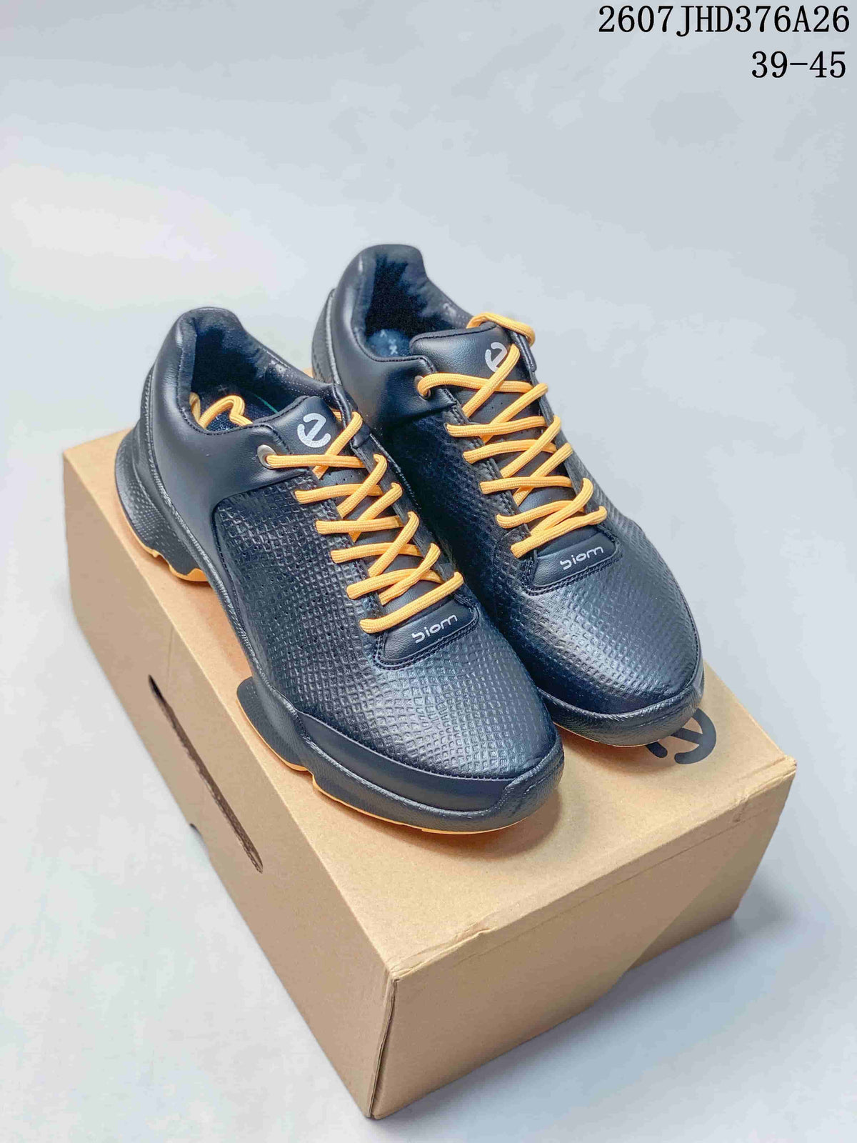 ECCO BIOM Casual Sneakers Black with Orange Sole 2607JHD376A26