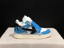 Off-White Blue and White Low-Top Sneakers