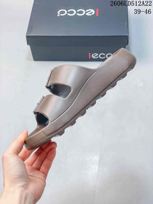 ECCO Double-Buckle Slide Sandals in Taupe 2606LD512A22