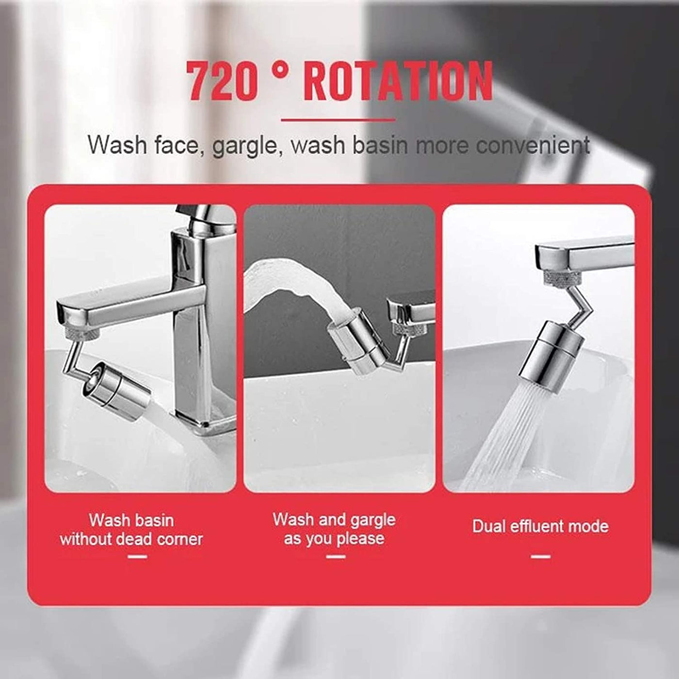 720° Universal Faucet Aerator Filter