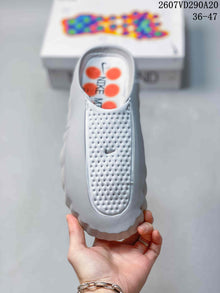 Nike Mind 001 Slide Sandals White with Orange Pods