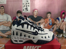 Nike Air More Uptempo Sneakers in White and Navy