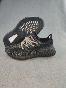 Yeezy 350 V2 Sneakers Black with Reflective-Style Details