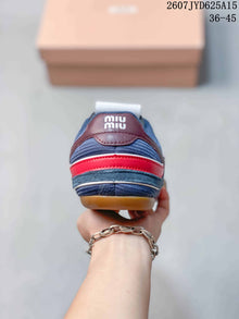 Miu Miu Gymnasium Low-Top Sneakers Navy Red 2607JYD625A15