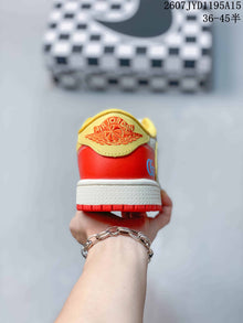 Jordan 1 Low OW-Style Sneakers White Blue Red 2607JYD1195A15