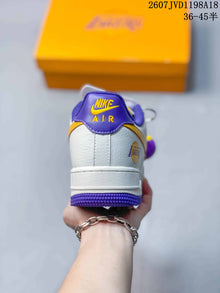 Nike Air Force 1 '07 Low White Purple Gold Sneakers