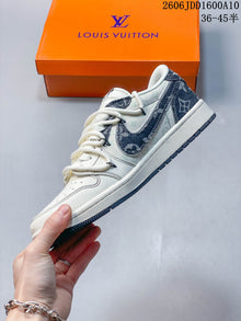 Travis Scott x Jordan 1 Low Louis Vuitton-Style Sneaker