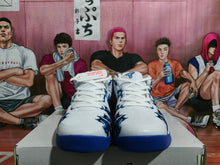Nike Blue and White Basketball Shoes
