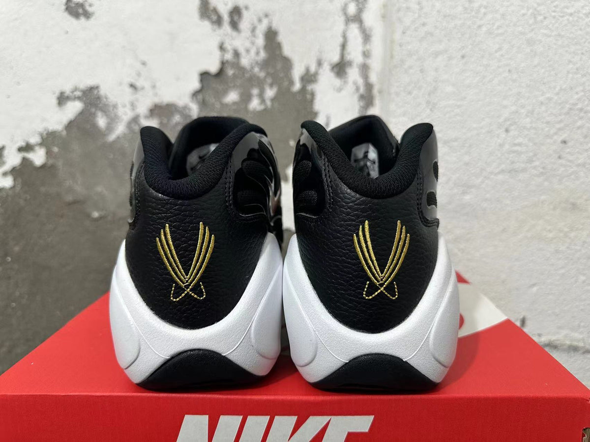 Nike Flight Black Red Gold Basketball Sneakers